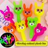 Luminous Handle Rabbit Bear Squeezing And Calling Toy Music Stick Rattle Toet Kerincingan Bunyi Dan Nyala Ada Lampu Rubber Stick