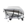 Boat Cover, 5180-5790 mm Trailerable Waterproof Boat Cover, 600D Marine Grade PU Oxford, with Motor Cover and Buckle Straps, for V-Hull, Tri-Hull,