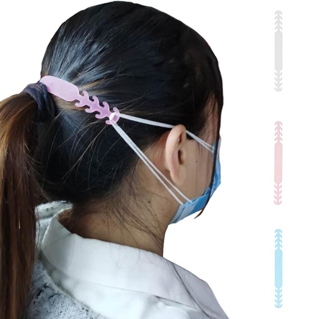 10pcs Face Mask Earband Extension Hook Adults Children Ear Ropes 4-gear Adjustable Buckle