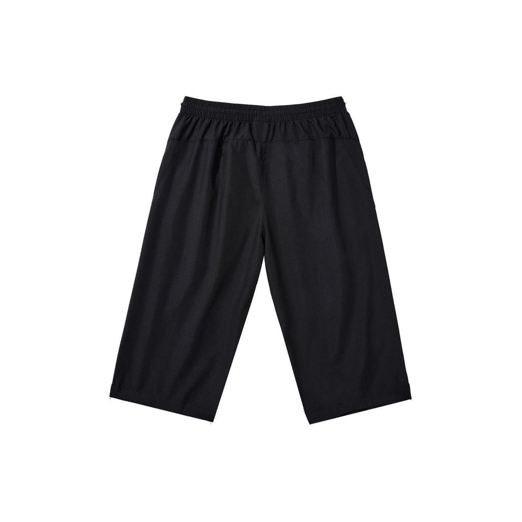 Li Ning Sports Training Seven-Point Casual Pants Men Bottoms Black AKQU417-1