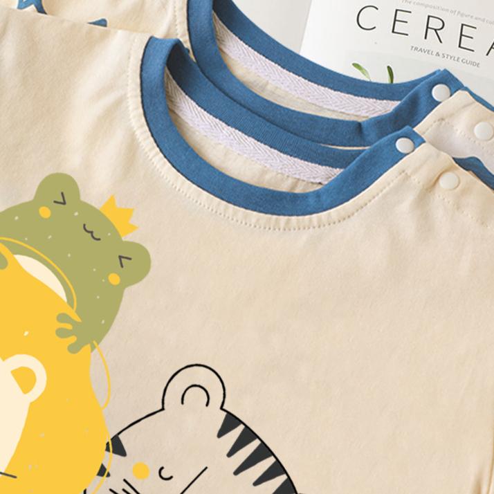 Dziecięcy T-shirt Letnia Sukienka Chłopcy i Dziewczynki Dziecko Dzieci Letni Top z Krótkim Rękawem Casualowy Krótki Rękaw