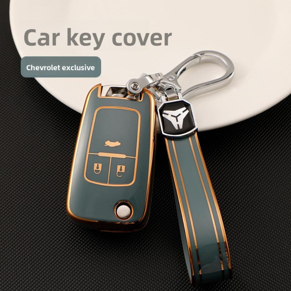 Car Key Case for Chevy Cruze Malibu Equinox Trax Buick Regal Encore Opel Astra Universal Leather Key Holder