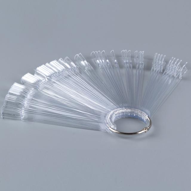 

50 шт./компл., накладные ногти, веер, прозрачные накладные ногти, УФ-гель-лак, дисплей для карточек, все для маникюра, практические советы, инструменты для дизайна ногтей