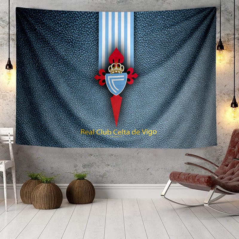 Celta Vigo Crest Glowing Tapestry, Unique Design Tapestry, Wall Decor for Bedroom,Livingroom, Playroom,Heartwarming Fan Holiday Gifts