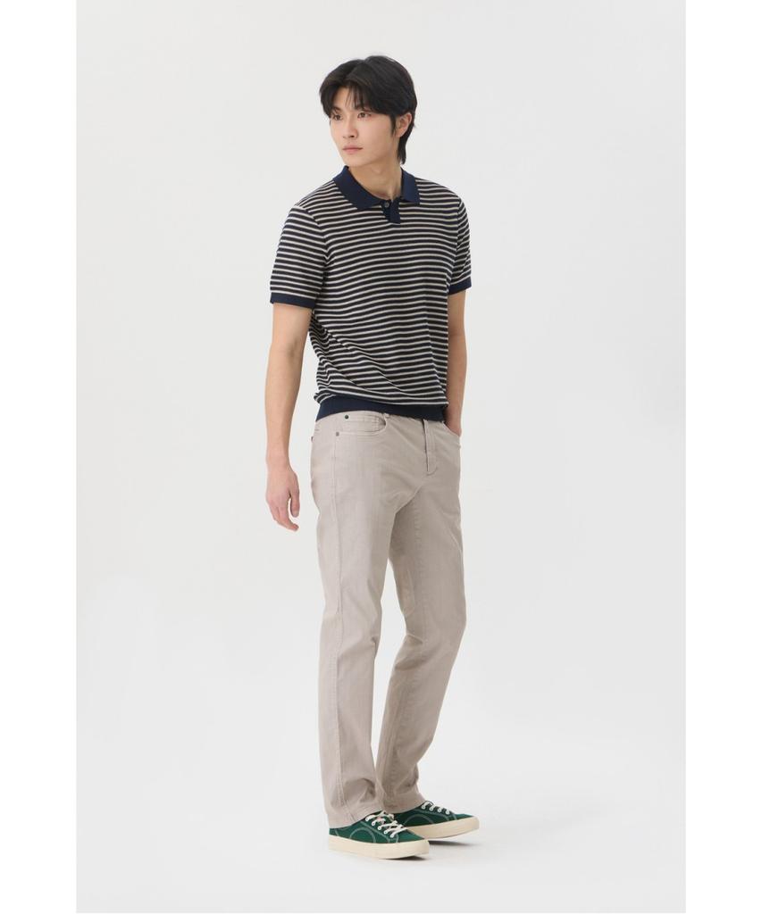 BRENTWOOD [Liberty] Washable Striped Polo Neck Sweater Brwam26512Nyx