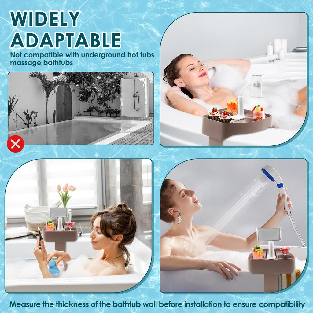 3 In 1 Hot Tub Tray Drink Holder With Cup Holder Phone Holder for Most Inflatable Hot Tub Table Tray Nonslip Spa Accessories