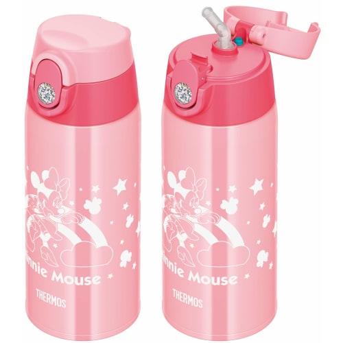 Thermos Water Bottle Vacuum Insulated 2-Way Bottle 0.6L/0.64L Minnie Pink FJO-600WFDS P