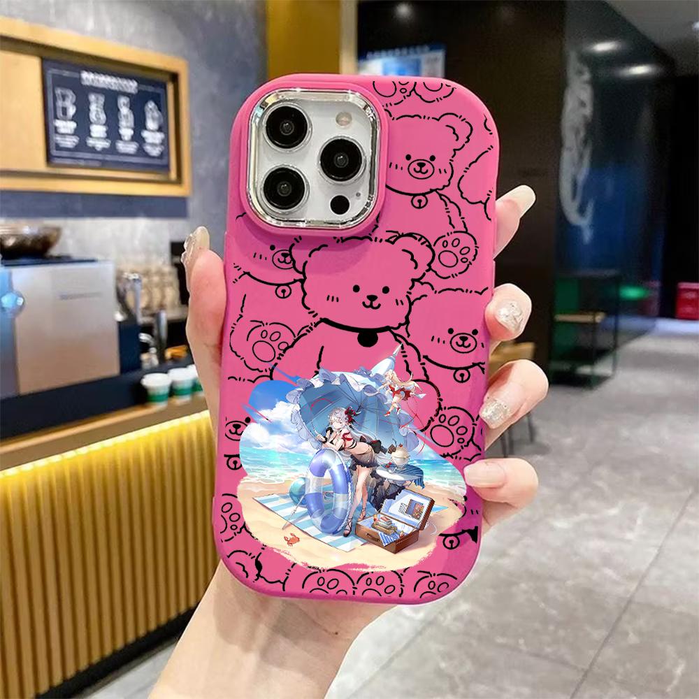Phone Case: 2D Flat Design Suitable for iPhone 18 17 16 15 14 13 Pro Protective Case, Couple Style, Summer Vacation, Christmas and Halloween Gift