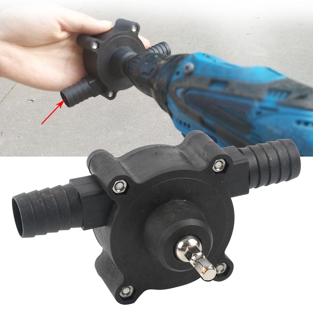 Elektrische Bohrmaschinenpumpe Kleine Haushaltspumpe Handbohrmaschinenbetriebene Pumpe Mini Selbstansaugende Wasserpumpe Schwarz