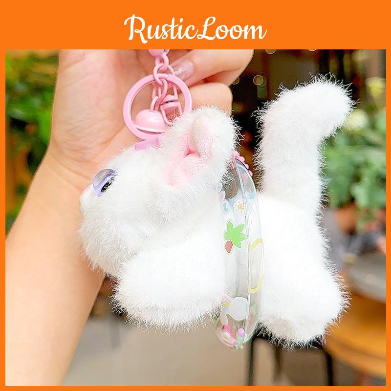 Attractive Devon Plush Rex Cat Swim Ring Keychain Cute Cartoon Keychain For Everyone