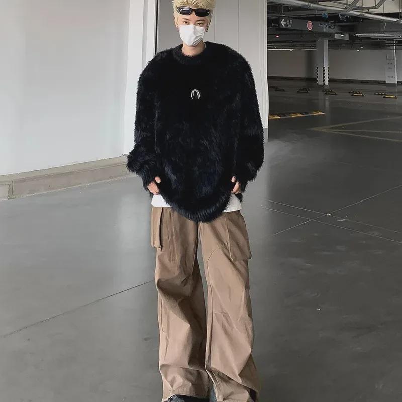 Unisex Trendy Koreanische Loose-Fit Pullover mit Schulterpolstern für Herbst/Winter