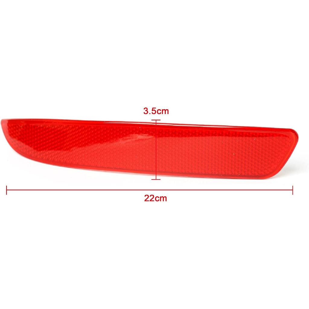 KIMISS Left & Right Rear Bumper Reflector, Car Red Bumper Reflector 63217158949 63217158950 Fit for E70 X5 2007-2013