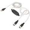 USB To MIDI Cable Converter 16 Channels PC To Synthesizer 2 In 1 MIDI Cord Adapter for Windows