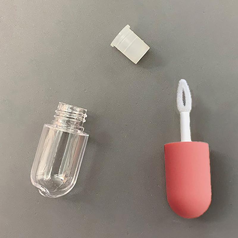 1/2/5 Pezzi Tubetto Vuoto per Lucidalabbra 4,5 ml Mini Piccolo Capsula Flacone Circolare Plastica Trasparente Gommata Opaca Tubetto Vuoto per Rossetto