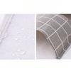 Plaid Cotton Linen Hanging Storage Bag 3 Pocket Door Organizer Wall Mount Pouch for Bedroom Bathroom Storage Holder