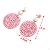 Boho Chic Rattan Earrings with Tassel Detail