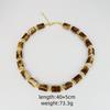 Maillard Autumn And Winter Amber Necklace High-Grade Glass Stone Amber Necklace Women'S Fashion Collarbone Chain