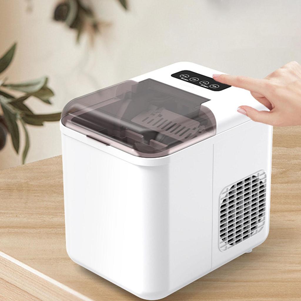 Ice Maker Machine Mini Automatic Making for Office Party Kitchen White