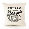 Cushion Cover I Can't I Have Water Polo I Can't Minimalist | Cotton Canvas Fairtrade 305 G/m² Invisible Zip Size 40×40 Cm