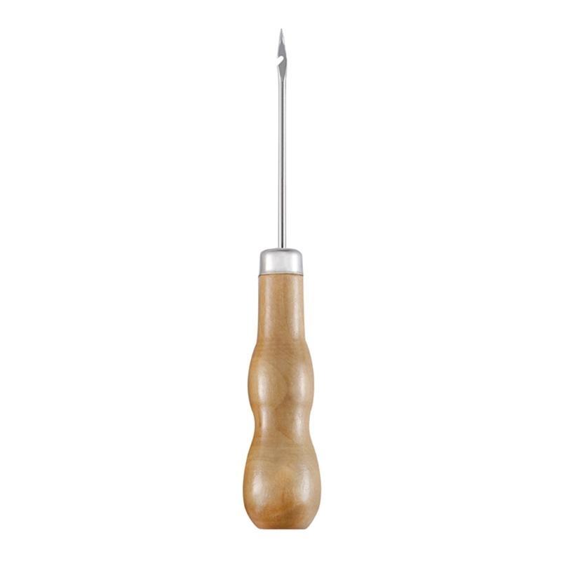 

Professional Sewing Tailors Awl Solid Wooden Handle for Sharp Tip Awl Cobbler Tools Scratch Awl for Leather Craft