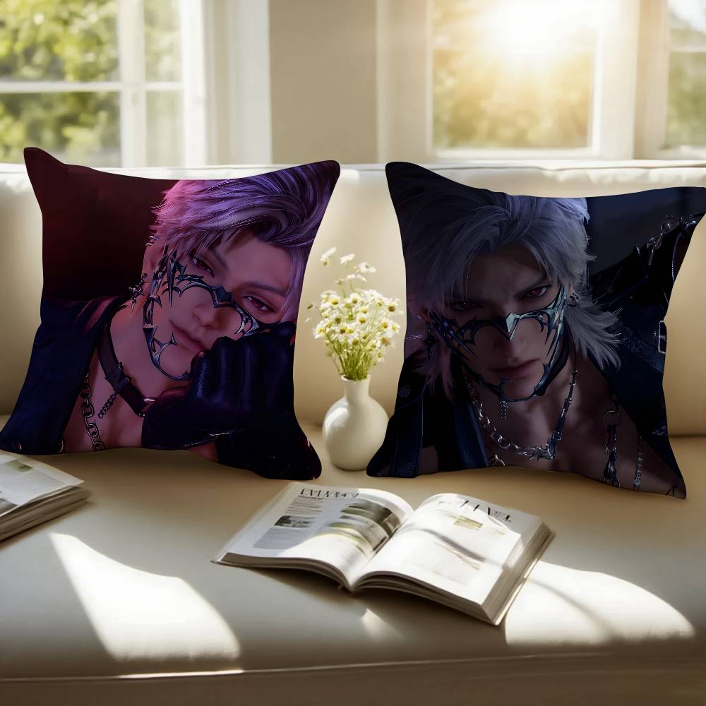 Game Love And Deepspace Sylus Pillow Case Anti-dustmite Pillowcase Invisible Zipper Silky Short Plush Sofa Cushion Cover