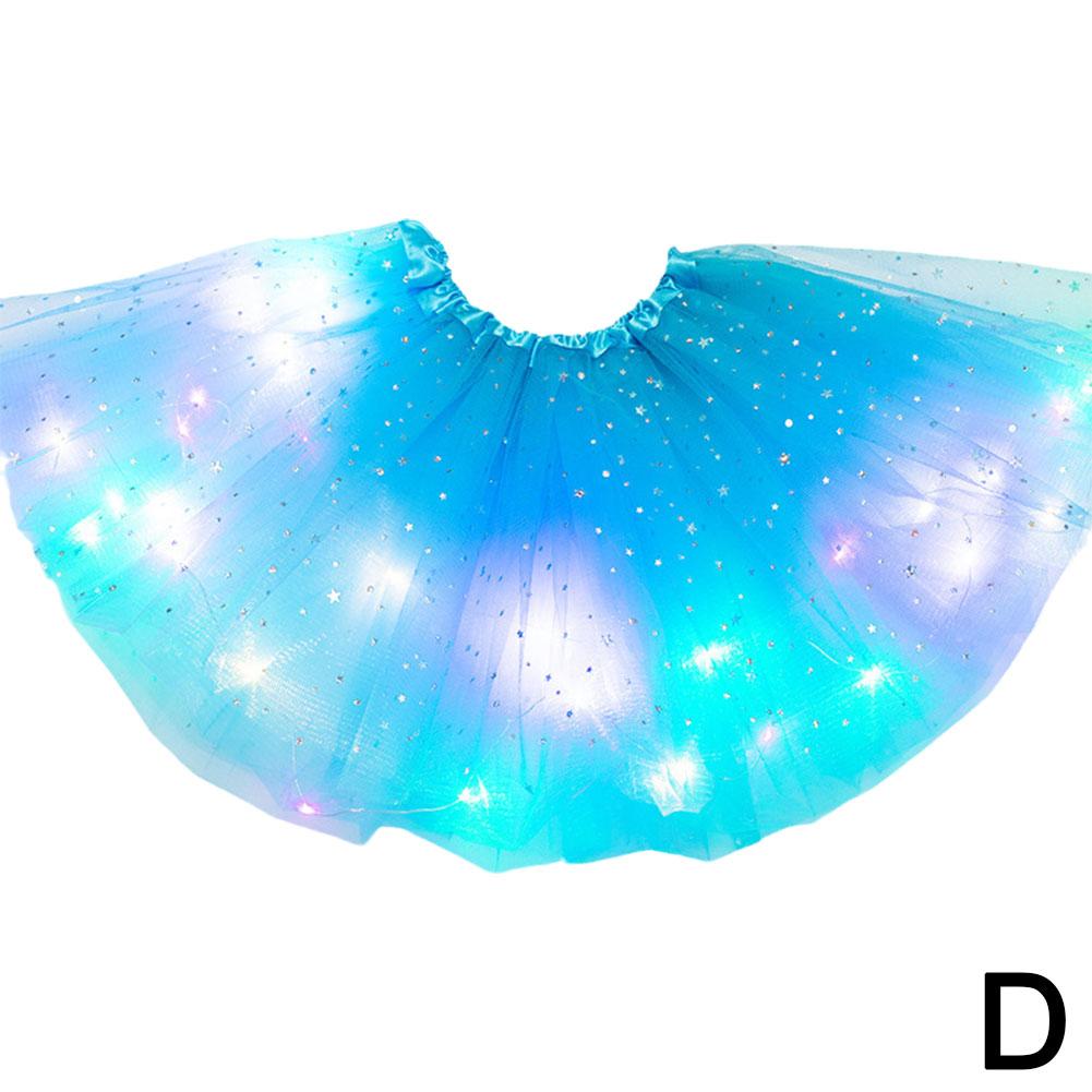 LED svítící světlo Děti Dívky Princezna Tutu Sukně Dětské Oblečení Svatba Párty Tanec Minisukně Kostým Cosplay LED Oblečení