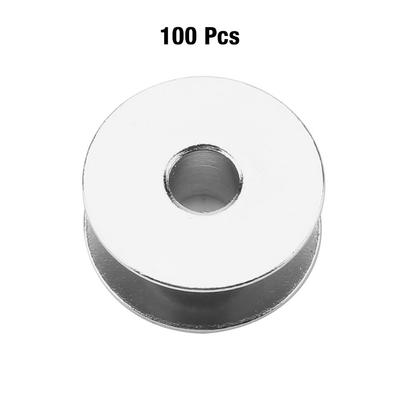 100pcs Metal Sewing Bobbins for Universal Industrial Sewing Machines (40264 Without Holes)