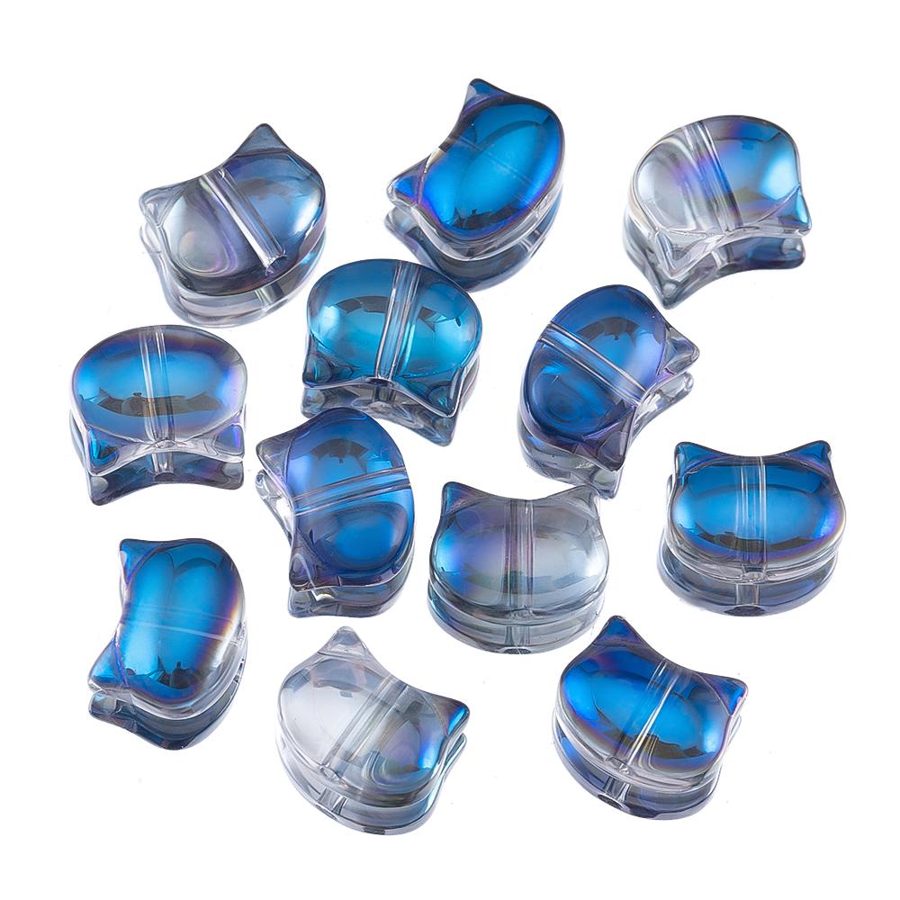 10 Stück 50 Stück Bunte Katzenkopf-förmige Acrylperlen Bunte lose Abstandshalterperlen für die Schmuckherstellung DIY Armband Halskette Zubehör