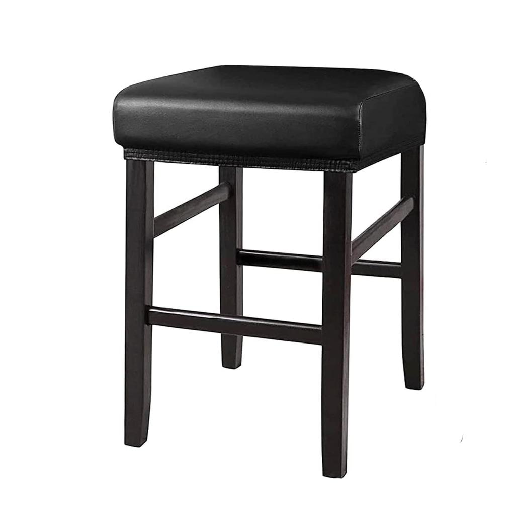 PU Leather Bar Stool Covers Rectangular 100% Waterproof Oilproof Stool Covers Thicker Leather Saddle Stools Slipcover