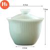 Hi Modern Jade Clay Shadow Green Kung Fu Gaiwan Ceramic Tea Bowl with Cover White Porcelain Office Teacup Drinkware