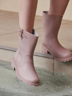 Komorebi Museum Km059 Original Classic Wide Mid-Length Rain Boots I 4 Colors (Type A)