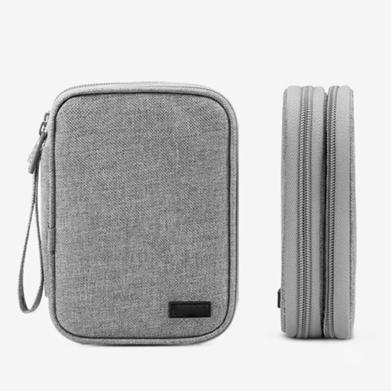 Convenient Hard Disk Storage Sleeve Hard Drive Holder Power Banks Organizer Bag Earphone Case for Business Professionals
