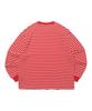TAILOR STUDIO Heritage Waffle Stripe Long Sleeve Tee (Red)