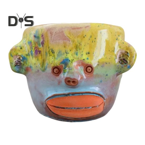 

Керамическая кружка Weird Face объемом 350 мл, художественная кофейная чашка ручной работы, декоративная чайная кружка, посуда для напитков, подарок для друзей и семьи 350ml C