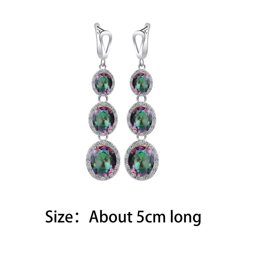 4Pcs/Set Multicolor Ring Earrings Pendant Necklace Jewelry