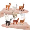 Realistic Miniature Alpaca Model Figurine Desktop Decor Perfect For Animal Lovers