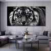 Black and White Tiger Head Painting Canvas Painting Mural Poster Wall Art Bedroom Living Room Modern Decorative Painting