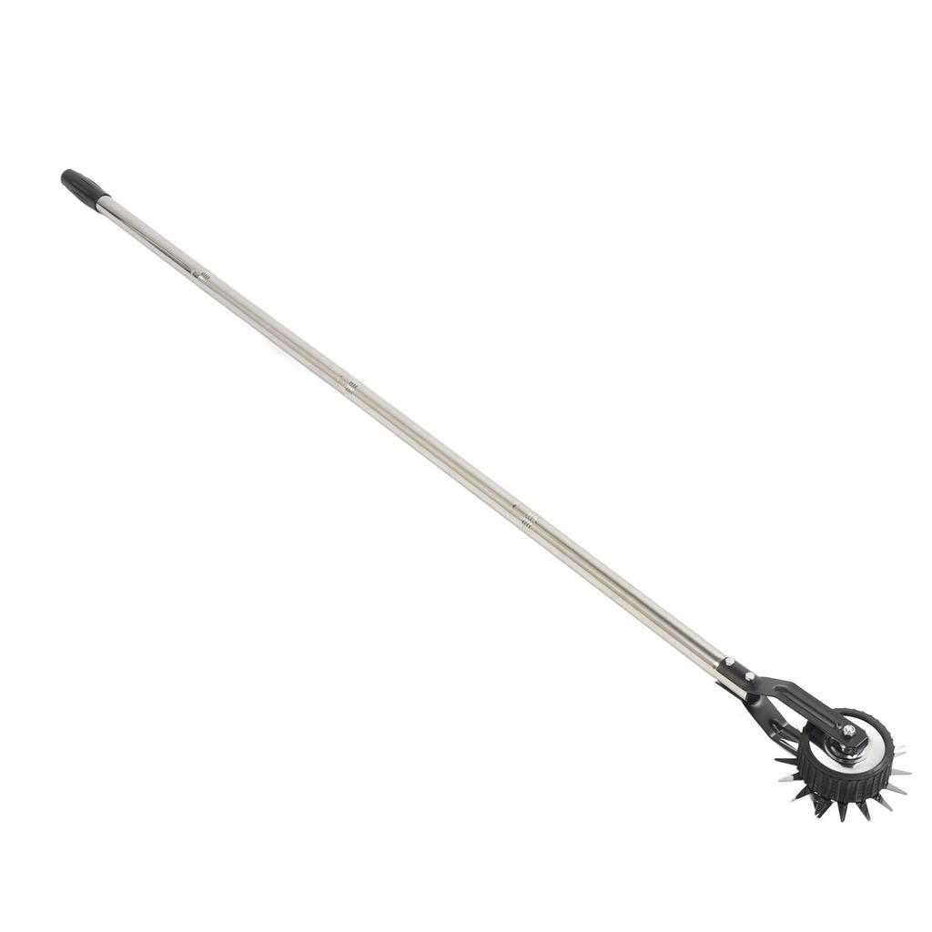 Rotary Lawn Edger with Single Wheel Manganese Stainless Steel Manual Lawn Edging Cutter with Handle
