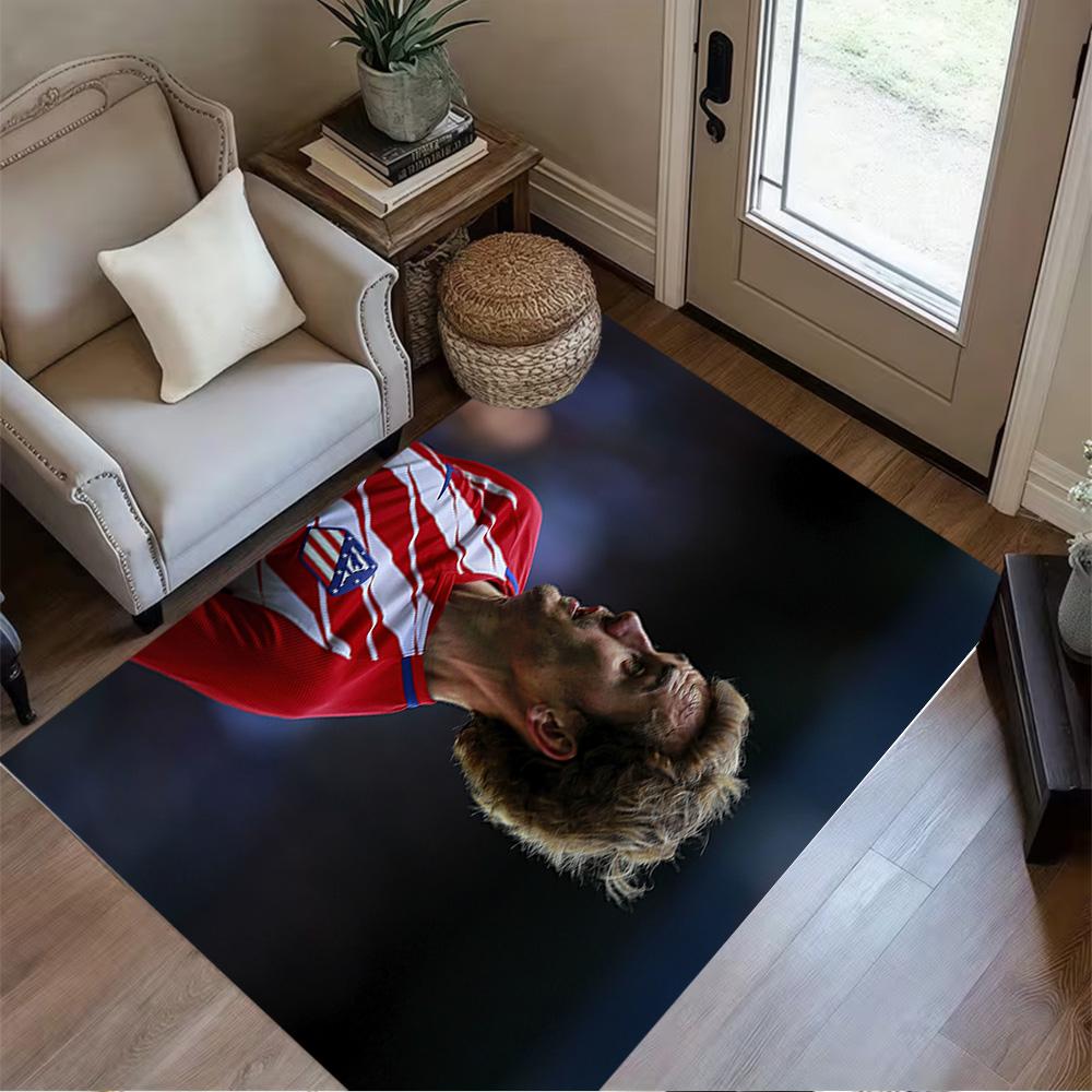 Atletico Madrid Player Floor Rug Office Rug Design for Kitchen Foyer Dining Room Dormitory Anti-slip Rug Decorate Offices Gift for Festivals