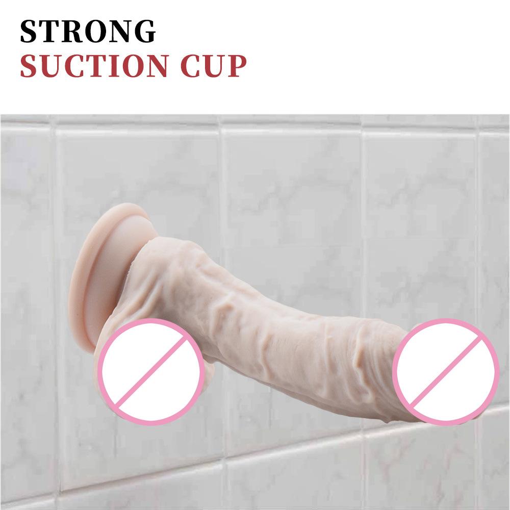 Female Dildo Masturbation Simulation Penis Soft Double Layer Silicone Dildo