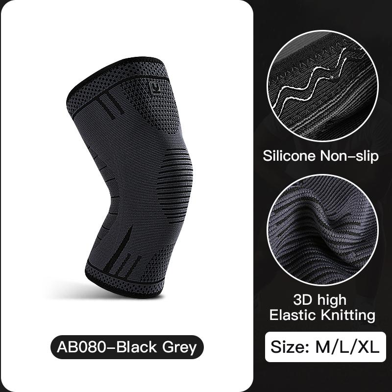 1 Pcs Compression Knee Support Sleeve Elastic Breathable Knee Pads Brace Springs Gym Sports Protector Basketball Volleyball Run