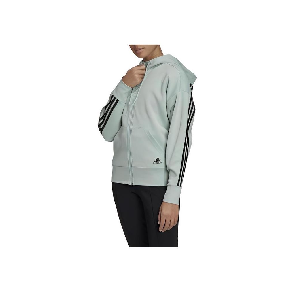 Adidas W 3S DK FZ S HD Hooded Knitted Jacket Women Jacket Green GC6951