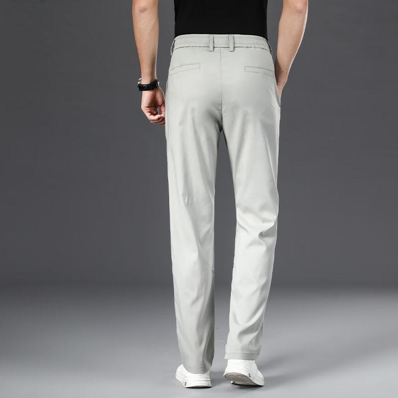 Men's Lightweight Ice Silk Straight-Leg Casual Pants