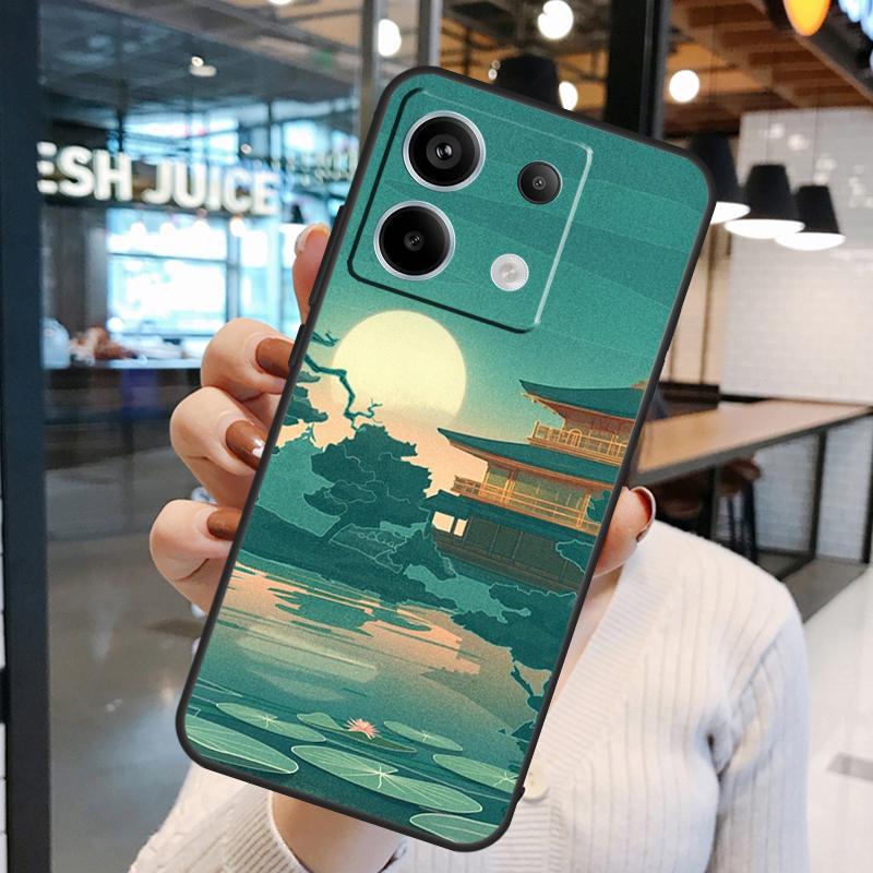 Japanese Style Art Japan Case For Xiaomi Redmi Note 14 Pro 10 11 12 13 15 Pro Plus Redmi 15C 14C 10C 12C 13C 15 Cover