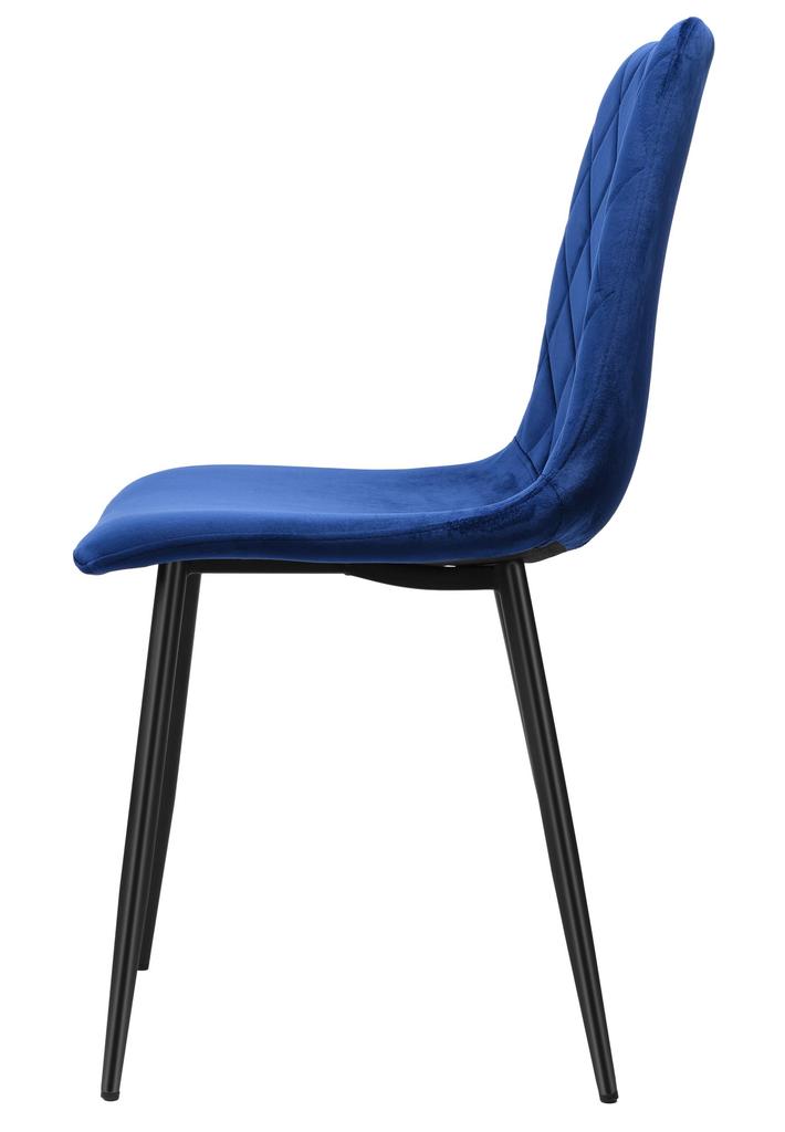 Krzesło Tapicerowane Dexter Velvet Granatowy