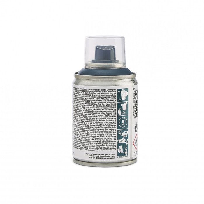 Bombe De Peinture - Tissus - Textile - Bleu De Minuit - Sans Solvant - Pébéo - 100ml