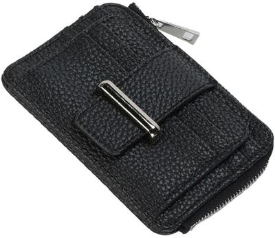 Altro Rose Black Fragment Case with Coin Purse, IC Card Case, Bifold, Women's, Bill Holder, Synthetic Leather, Simple, Pass Case, Elegant, Cute,