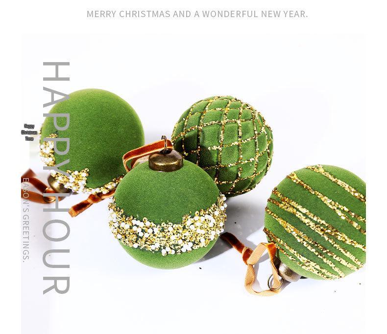 Painted Plastic Christmas Tree Ornaments Set - 8cm Balls Available in 9pcs or 12pcs