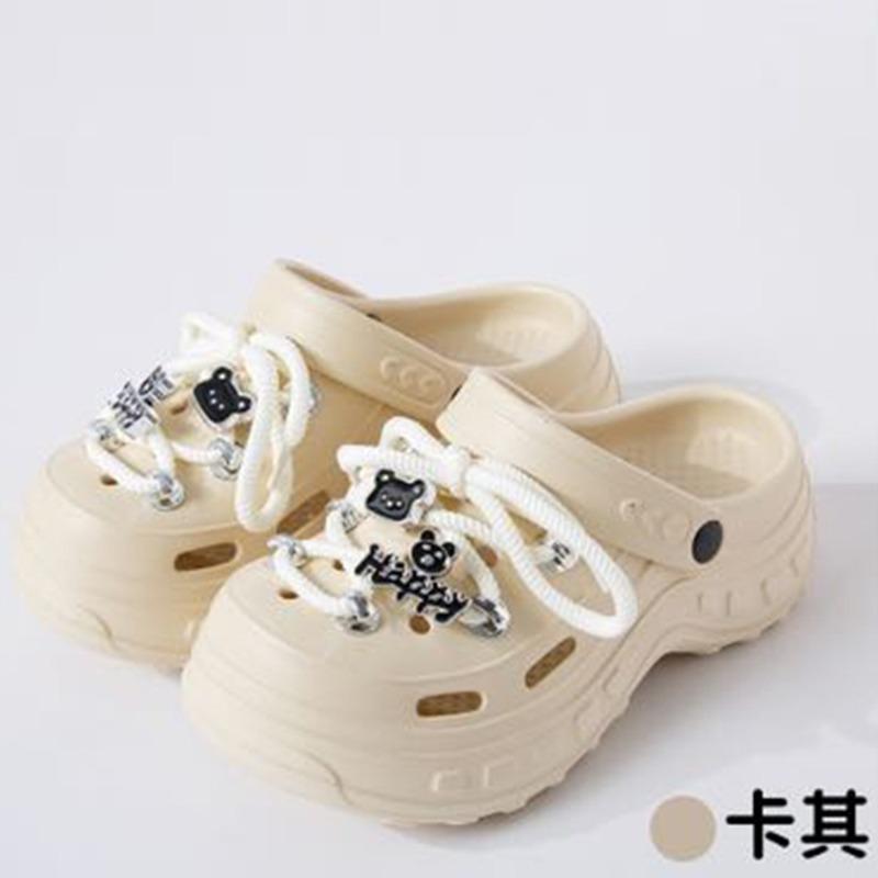 New thick-soled slippers women wear non-slip and wear-resistant cute cartoon eva slippers hole shoes wholesale