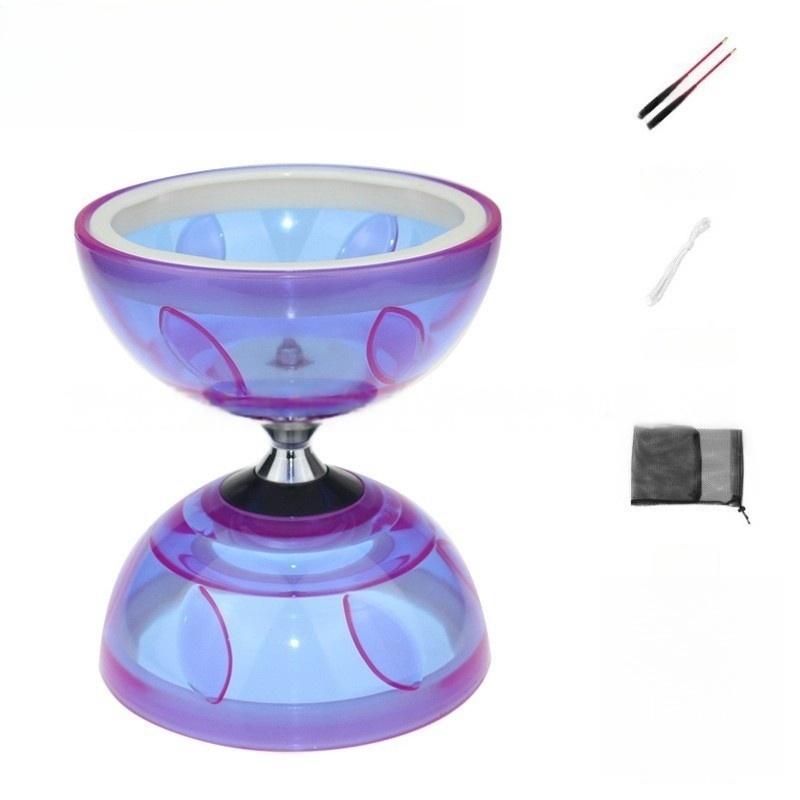 A Set Of Yo-Yo Toy Outdoor Fitness Toy Set For Children And The Elderly Three Bearing Soft Rubber Diabolo Double Head Pull Bell